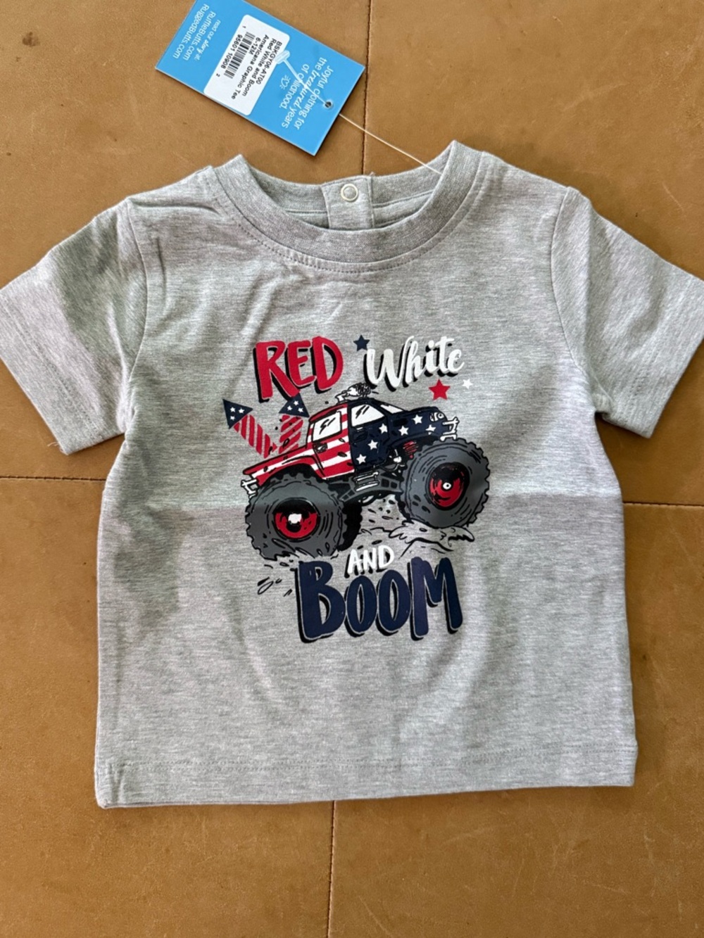 ❤️$10 FLASH SALE❤️Rugged Butts Red White and Boom Tee 6-12M NWT